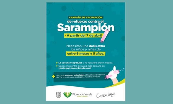 Florencio Varela - Campaña de vacunación contra el sarampión y la gripe